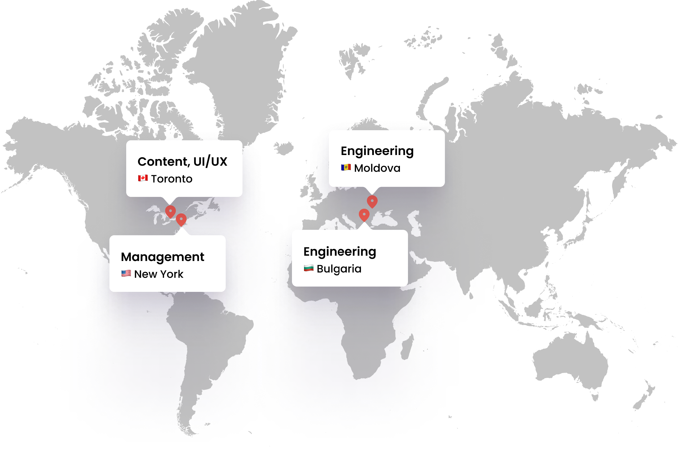 World map showing StoryMD team locations